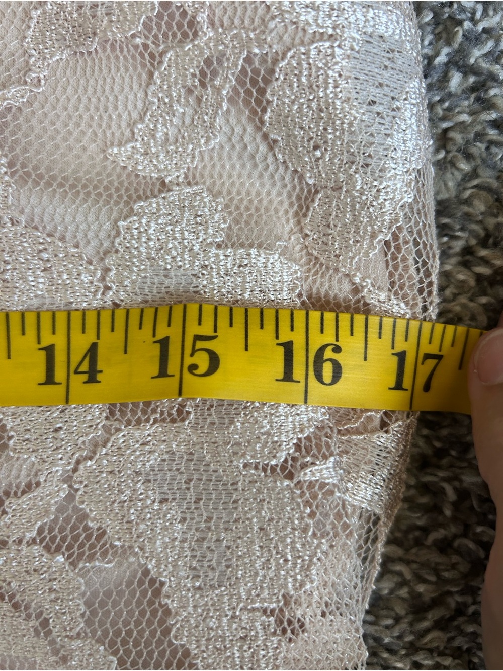 Vintage Deb Soft Peach/Nude Full Length Bodycon Lace Dress Juniors size 5 - Picture 10 of 12